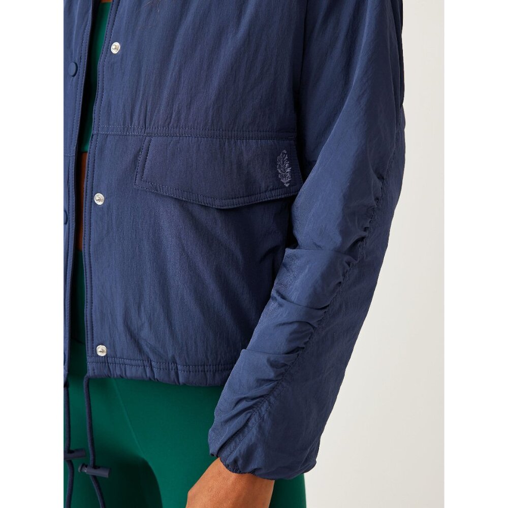 🎉LAST CHANCE🎉 FP MOVEMENT Off The Bleachers Coaches Jacket / Midnight Navy - Picture 5 of 6